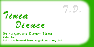 timea dirner business card