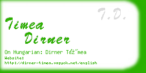 timea dirner business card